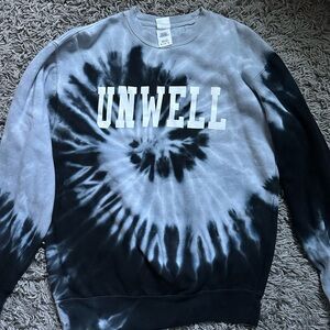 Gray and Black Tie-Dye Sweatshirt